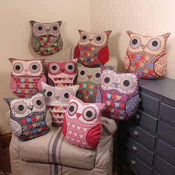 vintage owl, owl cushion