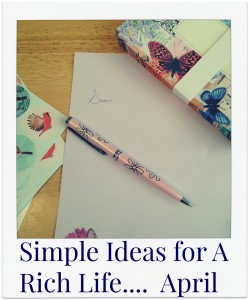 Simple ideas for a rich life April
