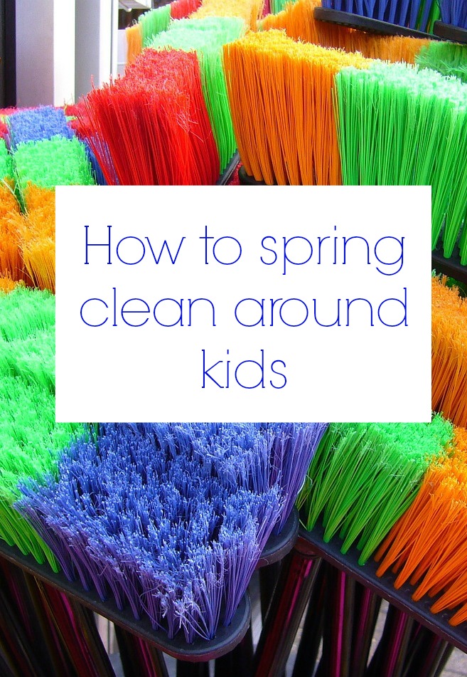 how to spring clean around kids